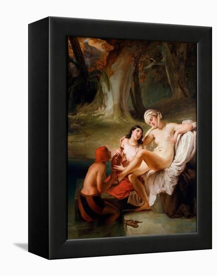 Bathsheba in the Bath, 1834 (Oil on Canvas)-Francesco Hayez-Framed Premier Image Canvas