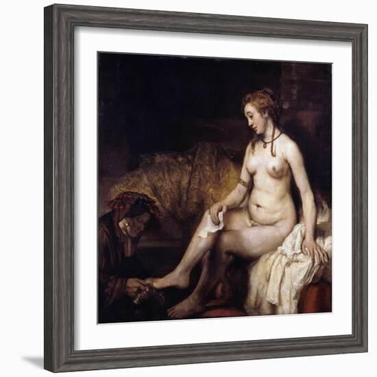 Bathsheba with David's Letter-Rembrandt van Rijn-Framed Giclee Print