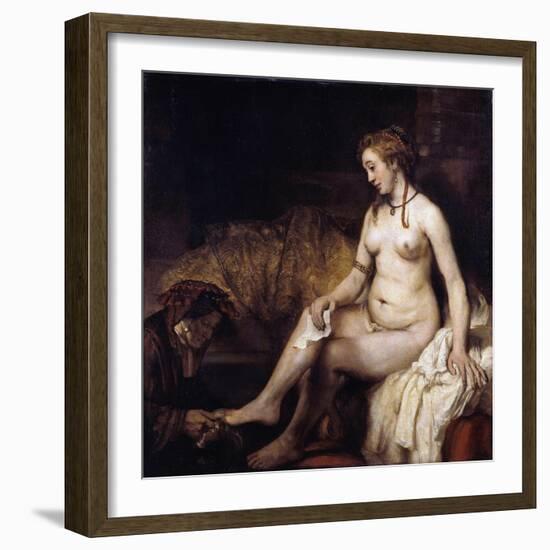 Bathsheba with David's Letter-Rembrandt van Rijn-Framed Giclee Print