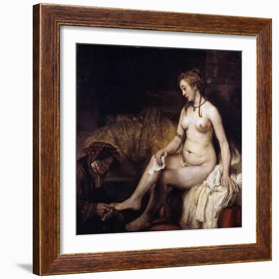 Bathsheba with David's Letter-Rembrandt van Rijn-Framed Giclee Print