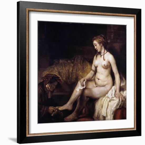 Bathsheba with David's Letter-Rembrandt van Rijn-Framed Giclee Print