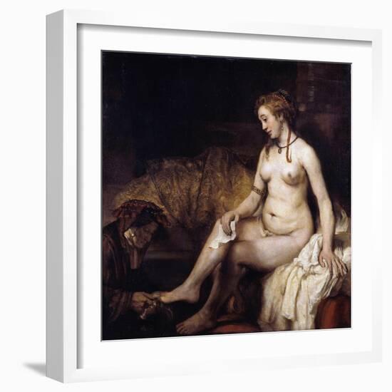 Bathsheba with David's Letter-Rembrandt van Rijn-Framed Giclee Print