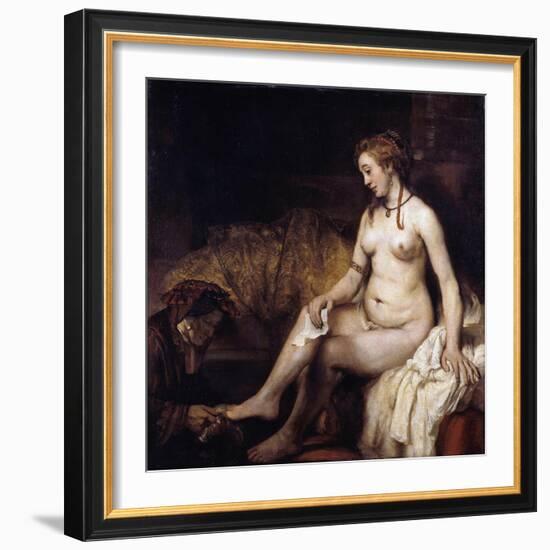 Bathsheba with David's Letter-Rembrandt van Rijn-Framed Giclee Print