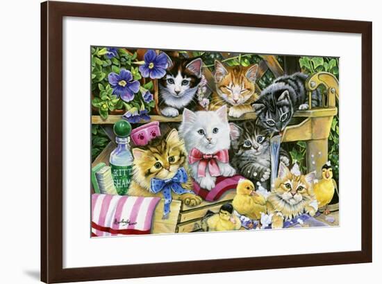 Bathtime Kittens-Jenny Newland-Framed Giclee Print