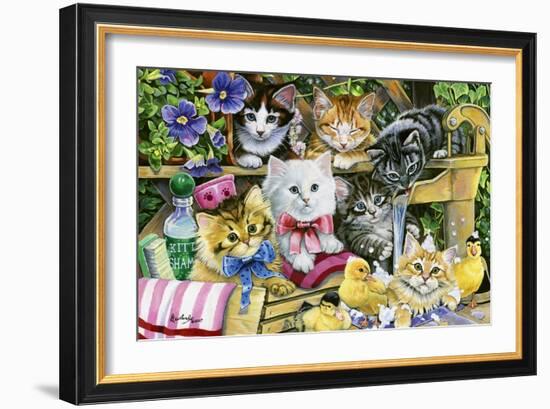 Bathtime Kittens-Jenny Newland-Framed Giclee Print