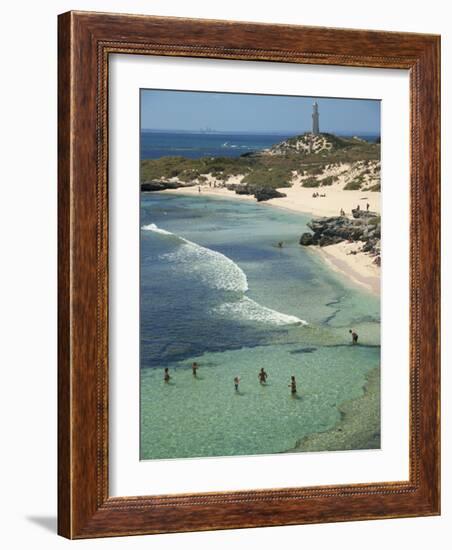 Bathurst Lighthouse, the Basin, Rottnest Island, Perth, Western Australia, Australia, Pacific-Ken Gillham-Framed Photographic Print