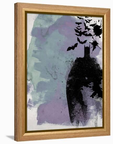 Batman Watercolor-Anna Malkin-Framed Stretched Canvas