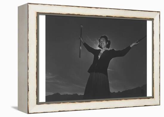 Baton Practice, Florence Kuwata-Ansel Adams-Framed Stretched Canvas