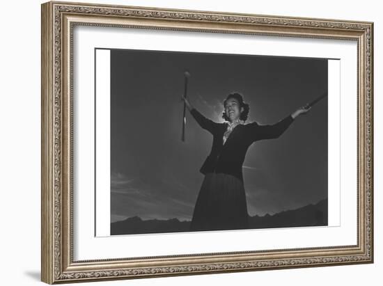 Baton Practice, Florence Kuwata-Ansel Adams-Framed Art Print