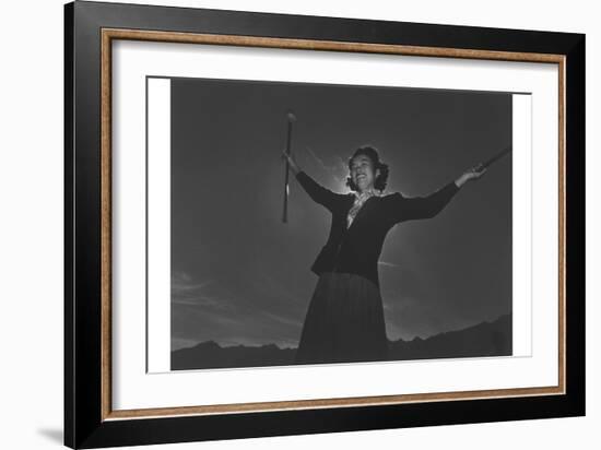 Baton Practice, Florence Kuwata-Ansel Adams-Framed Art Print