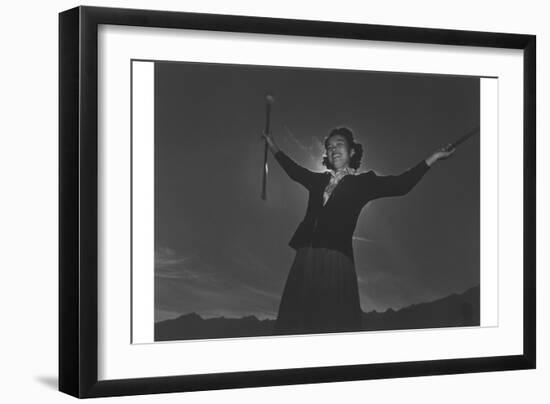 Baton Practice, Florence Kuwata-Ansel Adams-Framed Art Print