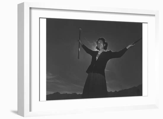 Baton Practice, Florence Kuwata-Ansel Adams-Framed Art Print