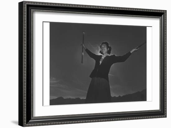 Baton Practice, Florence Kuwata-Ansel Adams-Framed Art Print