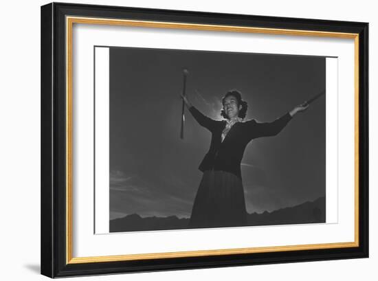 Baton Practice, Florence Kuwata-Ansel Adams-Framed Art Print