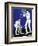 Batsman Plays a Stroke in Front of the Wicketkeeper-Stanley R. Miller-Framed Art Print