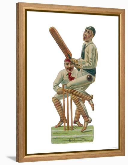 Batsmen and Wicketkeeper-null-Framed Premier Image Canvas