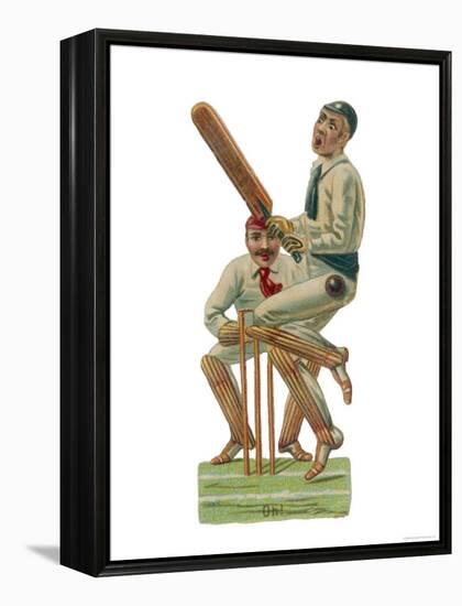 Batsmen and Wicketkeeper-null-Framed Premier Image Canvas