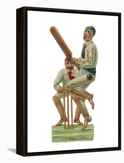 Batsmen and Wicketkeeper-null-Framed Premier Image Canvas