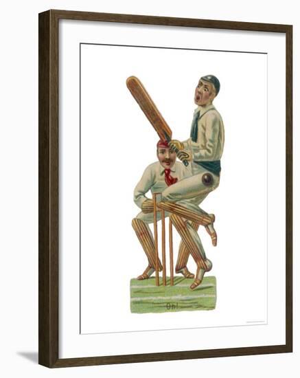 Batsmen and Wicketkeeper--Framed Giclee Print