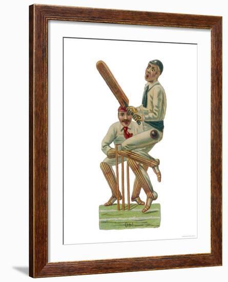 Batsmen and Wicketkeeper-null-Framed Giclee Print