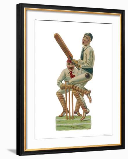 Batsmen and Wicketkeeper--Framed Giclee Print