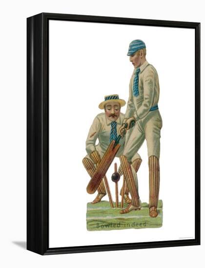 Batsmen and Wicketkeeper-null-Framed Premier Image Canvas