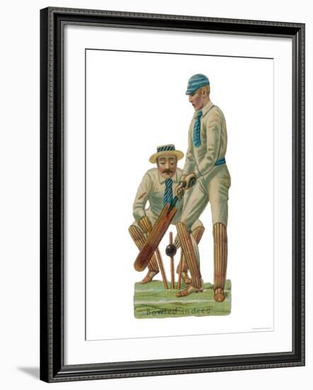 Batsmen and Wicketkeeper-null-Framed Giclee Print