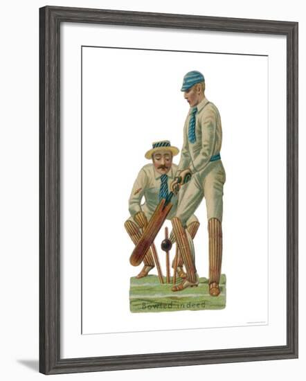 Batsmen and Wicketkeeper-null-Framed Giclee Print