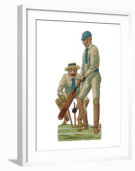 Batsmen and Wicketkeeper-null-Framed Giclee Print