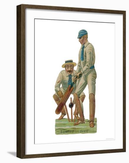 Batsmen and Wicketkeeper-null-Framed Giclee Print