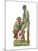 Batsmen and Wicketkeeper-null-Mounted Giclee Print