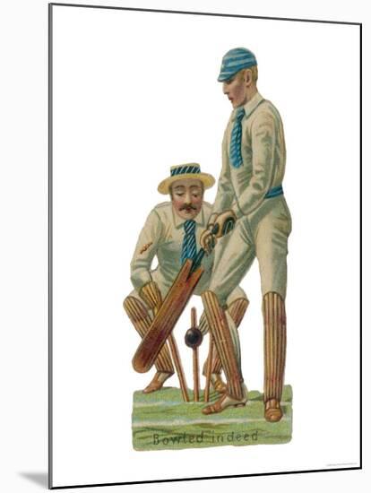 Batsmen and Wicketkeeper-null-Mounted Giclee Print