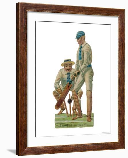 Batsmen and Wicketkeeper-null-Framed Giclee Print