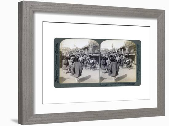 Batsumati Street, Yokohama, Japan, 1904-Underwood & Underwood-Framed Giclee Print