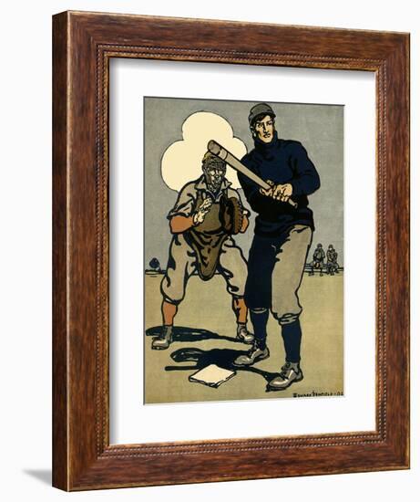 Batter and Catcher, 1902-Edward Penfield-Framed Giclee Print