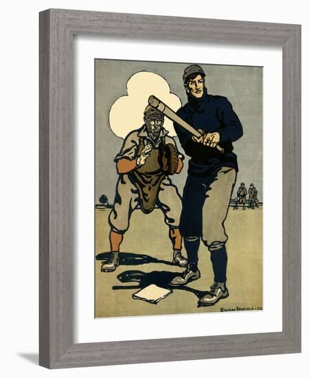 Batter and Catcher, 1902-Edward Penfield-Framed Giclee Print