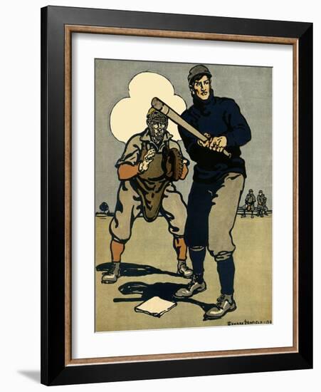 Batter and Catcher, 1902-Edward Penfield-Framed Giclee Print