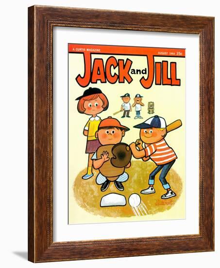 Batter Up - Jack and Jill, August 1964-Lee de Groot-Framed Giclee Print