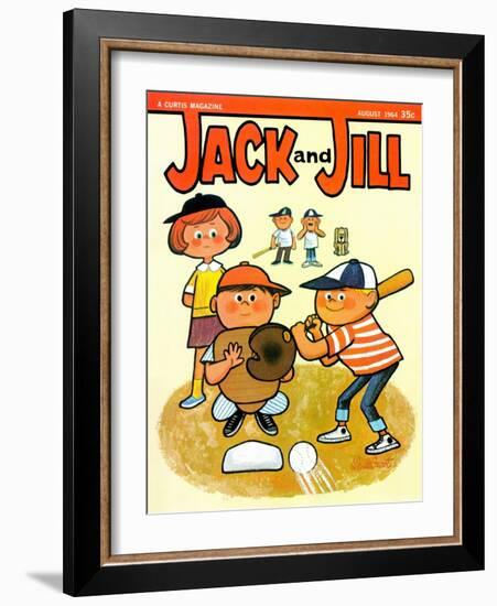 Batter Up - Jack and Jill, August 1964-Lee de Groot-Framed Giclee Print