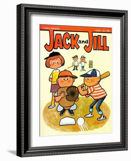 Batter Up - Jack and Jill, August 1964-Lee de Groot-Framed Giclee Print