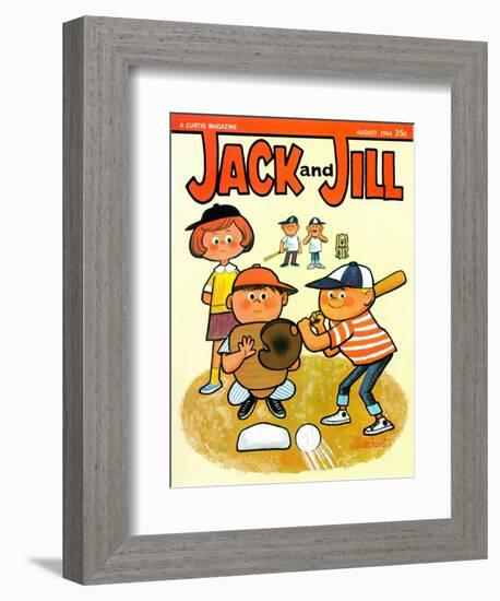 Batter Up - Jack and Jill, August 1964-Lee de Groot-Framed Giclee Print