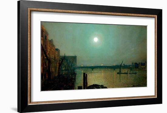 Battersea Bridge at Night-John Atkinson Grimshaw-Framed Giclee Print