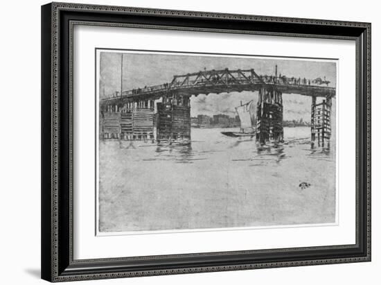 Battersea Bridge, London, 19th Century-James Abbott McNeill Whistler-Framed Giclee Print