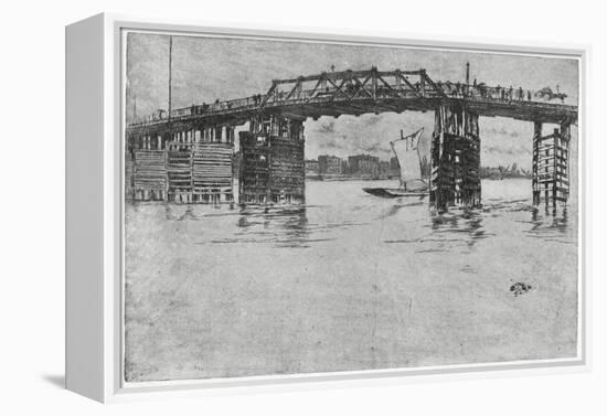 Battersea Bridge, London, 19th Century-James Abbott McNeill Whistler-Framed Premier Image Canvas