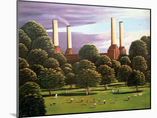 Battersea Power Station, 1982-Liz Wright-Mounted Giclee Print