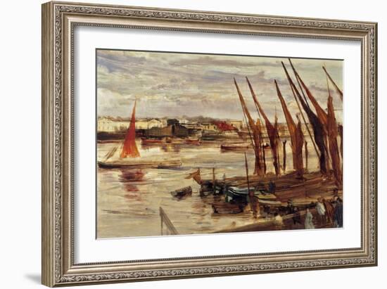 Battersea Reach, C.1863 (Oil on Canvas)-James Abbott McNeill Whistler-Framed Giclee Print