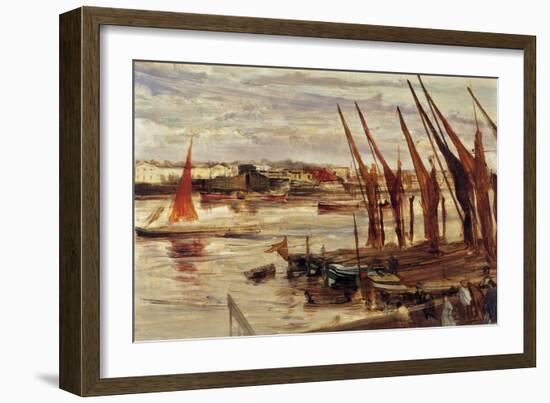 Battersea Reach, C.1863 (Oil on Canvas)-James Abbott McNeill Whistler-Framed Giclee Print