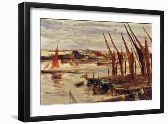 Battersea Reach, C.1863 (Oil on Canvas)-James Abbott McNeill Whistler-Framed Giclee Print