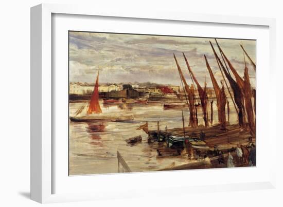 Battersea Reach, C.1863 (Oil on Canvas)-James Abbott McNeill Whistler-Framed Giclee Print