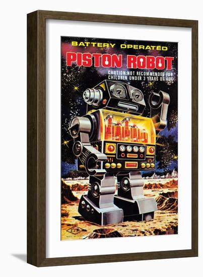 Battery Operated Piston Robot-null-Framed Art Print